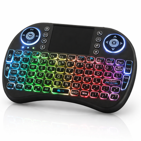 Mini Teclado Inalámbrico con AirMouse 🎮 Iluminado y Compatible con Android TV y Smart TV