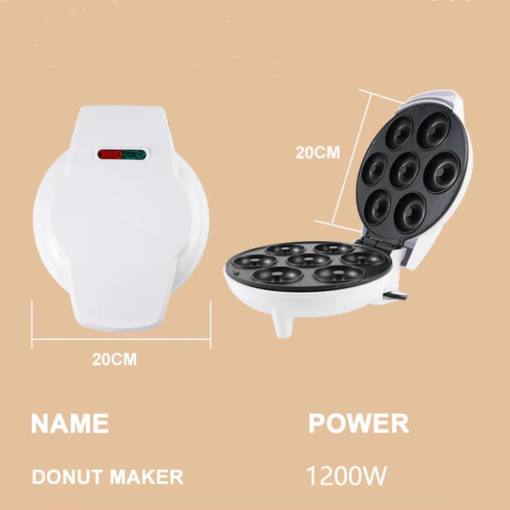 Máquina para Donas Antiadherente 🍩 Prepara 7 Donuts en Minutos