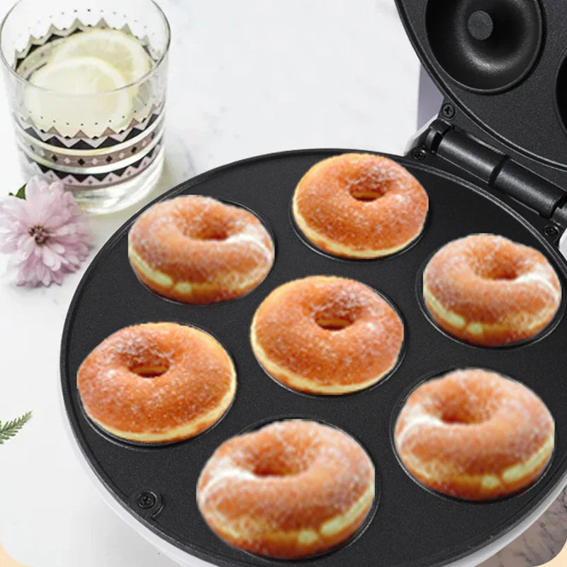 Máquina para Donas Antiadherente 🍩 Prepara 7 Donuts en Minutos