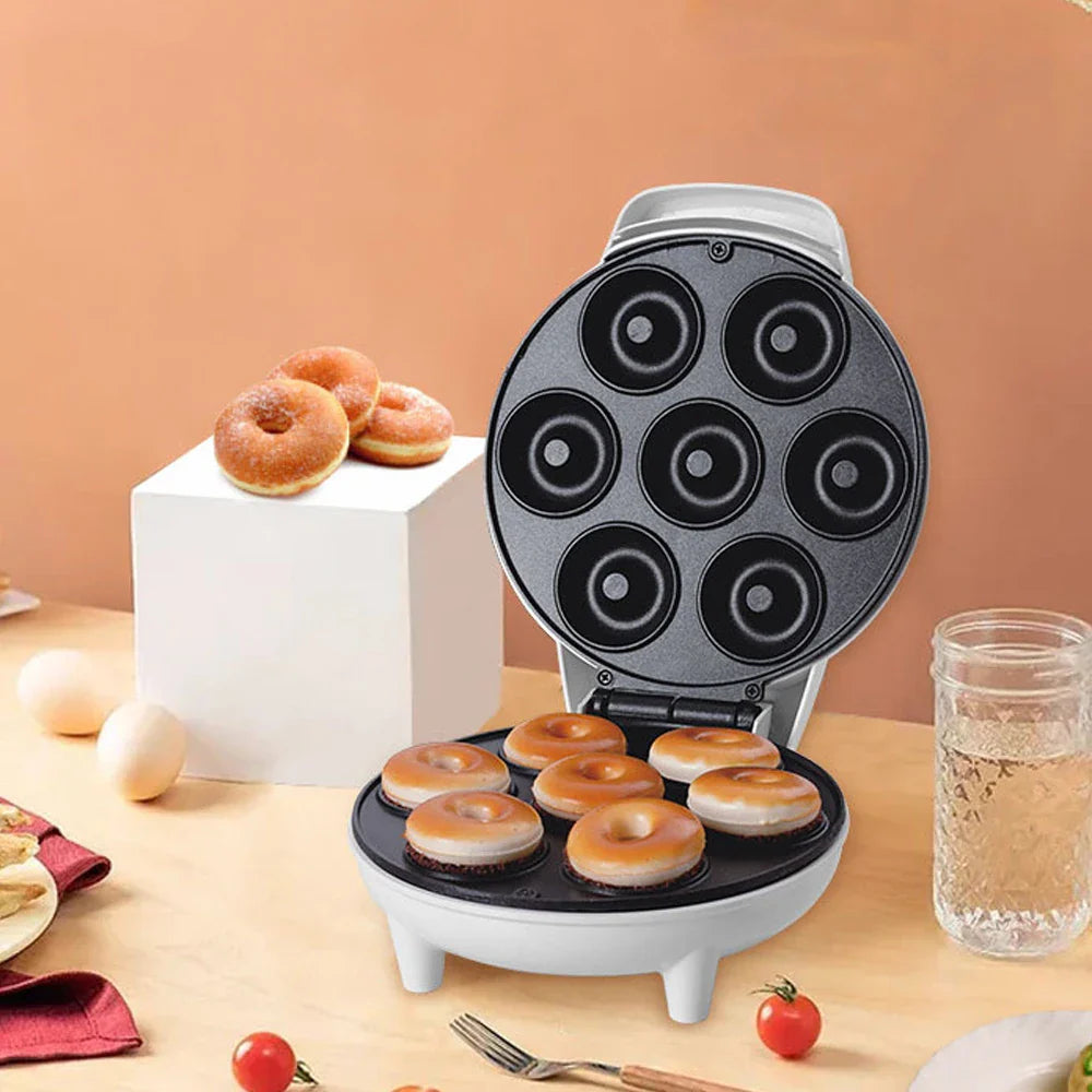 Máquina para Donas Antiadherente 🍩 Prepara 7 Donuts en Minutos