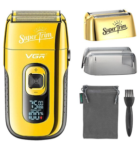 Afeitadora Profesional VGR V-332 Dorada – Recargable con Pantalla LED ✂️