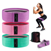 Bandas Elásticas de Resistencia para Glúteos 🍑 Set de 3 Bandas Fitness para Ejercicio
