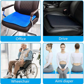 Cojín de Gel Ortopédico para Silla 🪑 Alivia Dolor de Coxis y Espalda