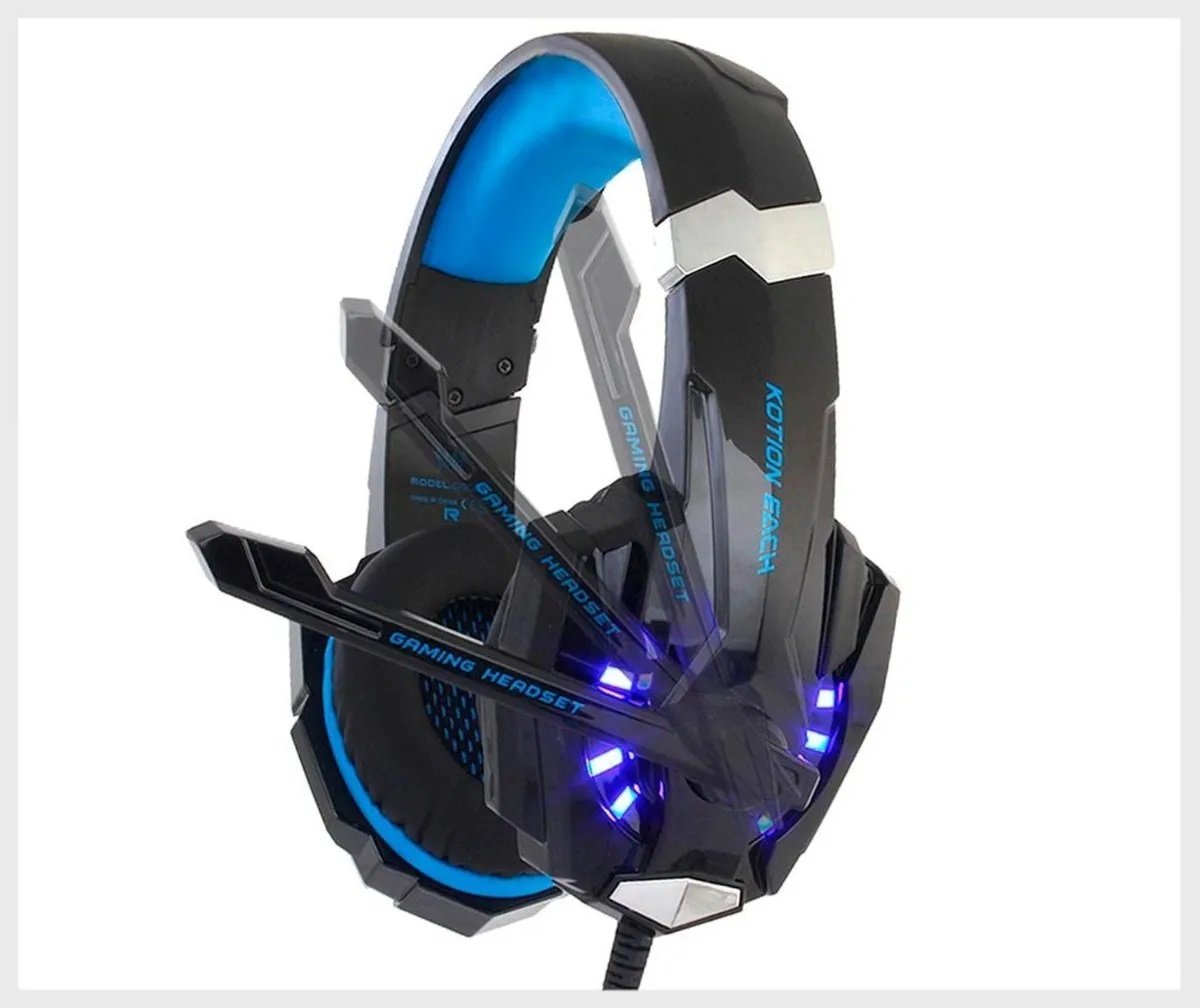Audífonos Gamer Kotion G2000 🎮 Sonido Envolvente con Micrófono y Luz LED