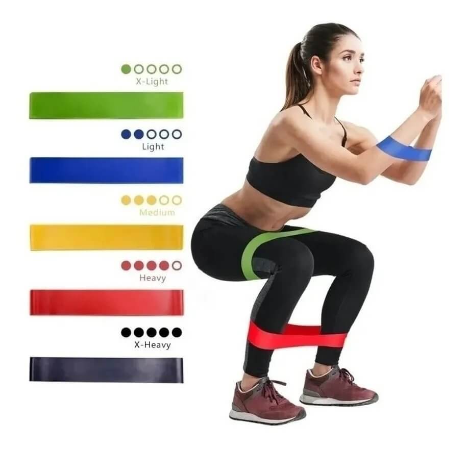 Bandas de Resistencia Set X5 💪 Entrena Glúteos, Piernas y Cuerpo en Casa