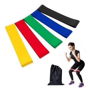 Bandas de Resistencia Set X5 💪 Entrena Glúteos, Piernas y Cuerpo en Casa