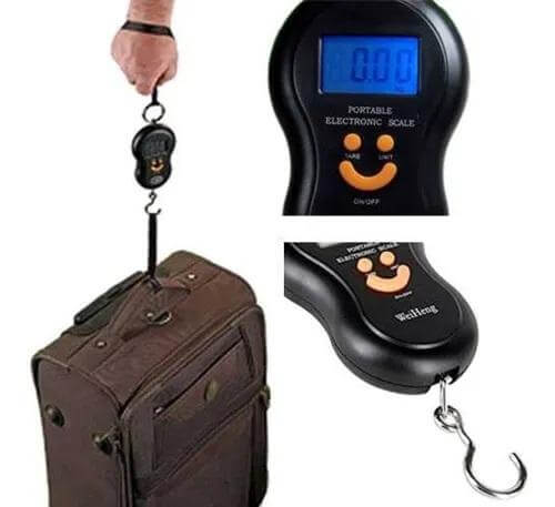 Báscula Digital para Maletas ✈️ Evita Sobrepeso (Hasta 50kg)