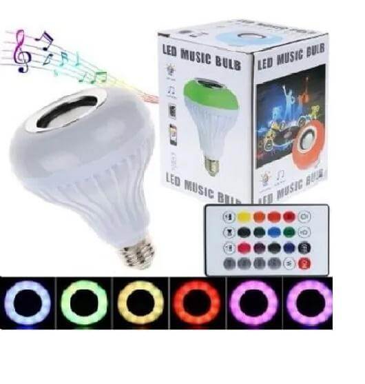 Bombillo Parlante Bluetooth 💡🎶 LED Multicolor con Control Remoto