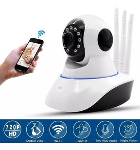Cámara de Seguridad WiFi Robótica 360° 🌙 Visión Nocturna HD