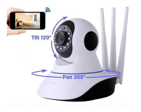 Cámara de Seguridad WiFi Robótica 360° 🌙 Visión Nocturna HD
