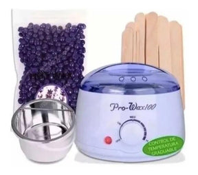 Cera Depilatoria Elástica Profesional 🧴 Kit con Calentador y Aplicadores