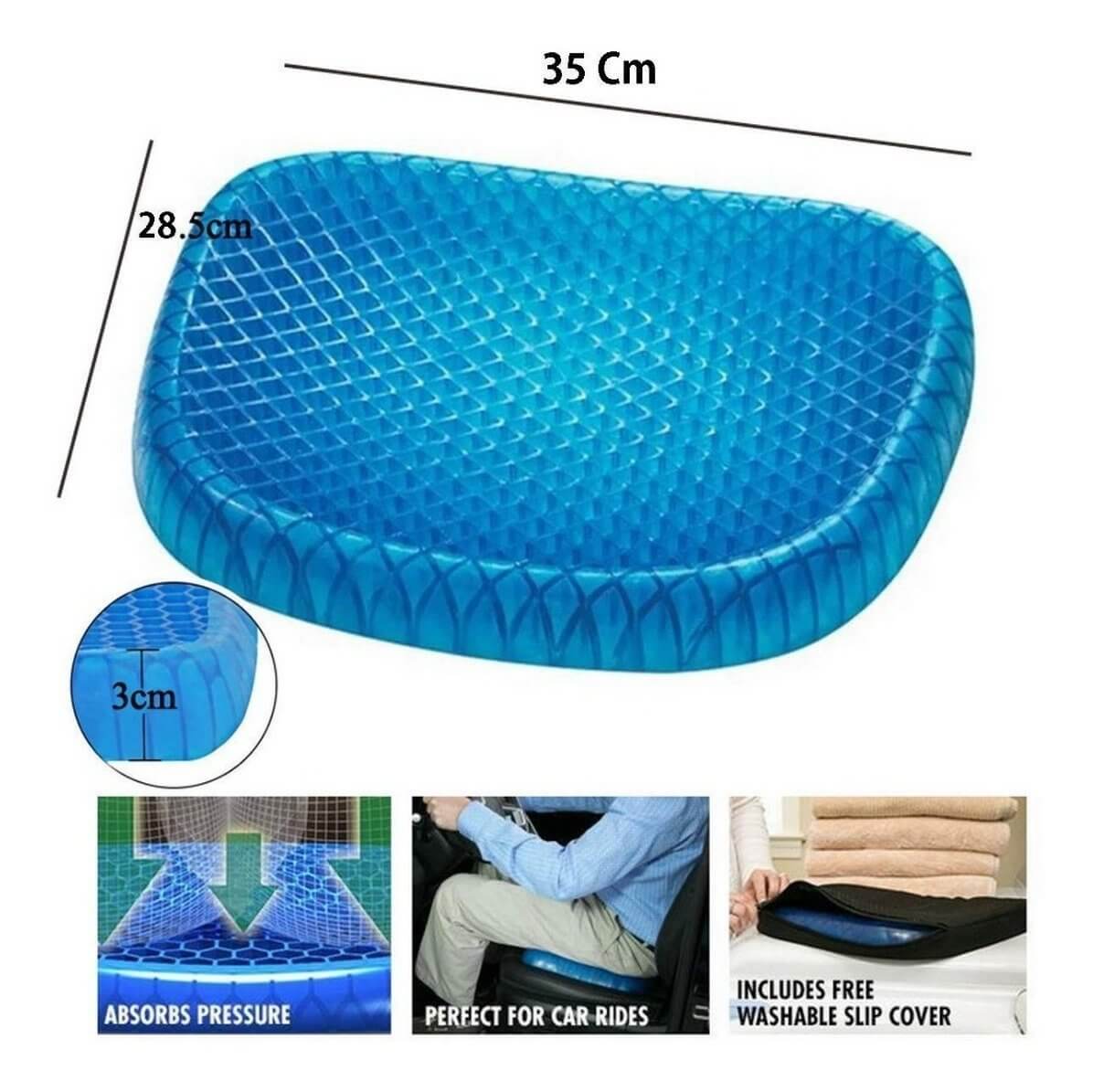 Cojín de Gel Ortopédico para Silla 🪑 Alivia Dolor de Coxis y Espalda
