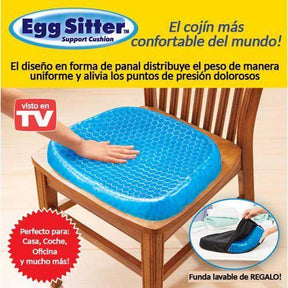 Cojín de Gel Ortopédico para Silla 🪑 Alivia Dolor de Coxis y Espalda