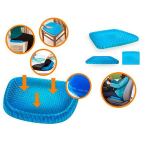 Cojín de Gel Ortopédico para Silla 🪑 Alivia Dolor de Coxis y Espalda
