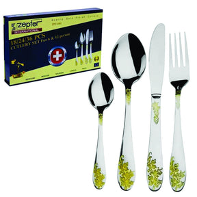 Juego de Cubiertos Zepter 🍽️ Acero Inoxidable Premium (24 Piezas)