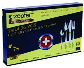 Juego de Cubiertos Zepter 🍽️ Acero Inoxidable Premium (24 Piezas)