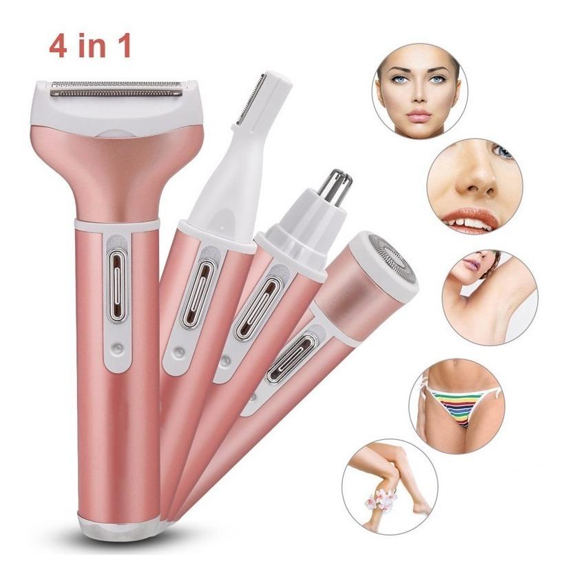 Depiladora Corporal Recargable 4 en 1 ✨ Cejas, Nariz y Rostro