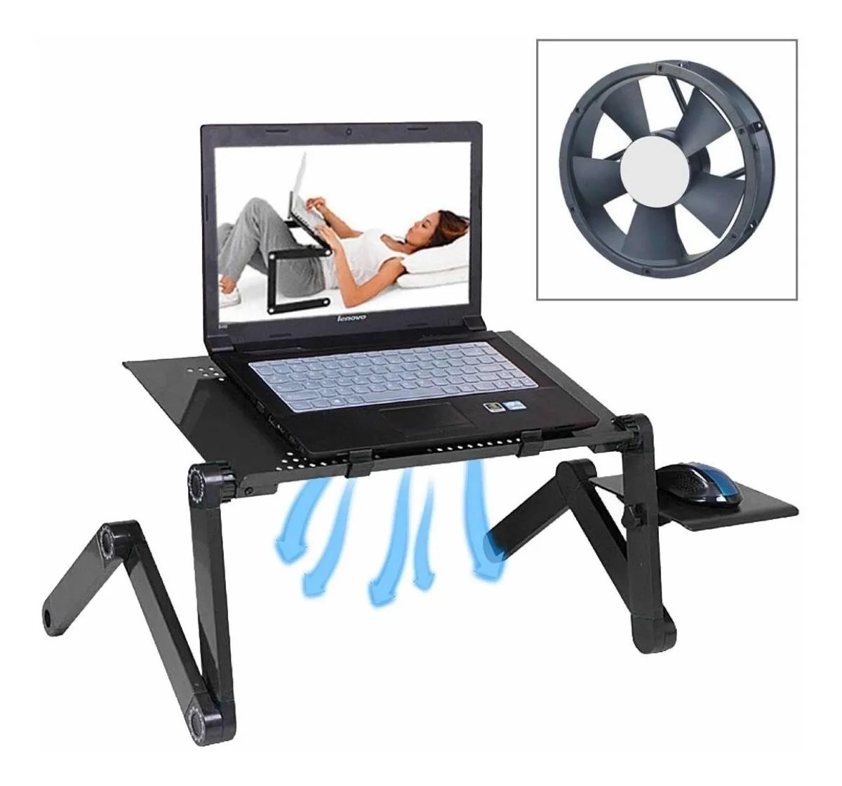 Mesa Ajustable para Laptop 💻 Trabaja Cómodo en Cama o Sofá
