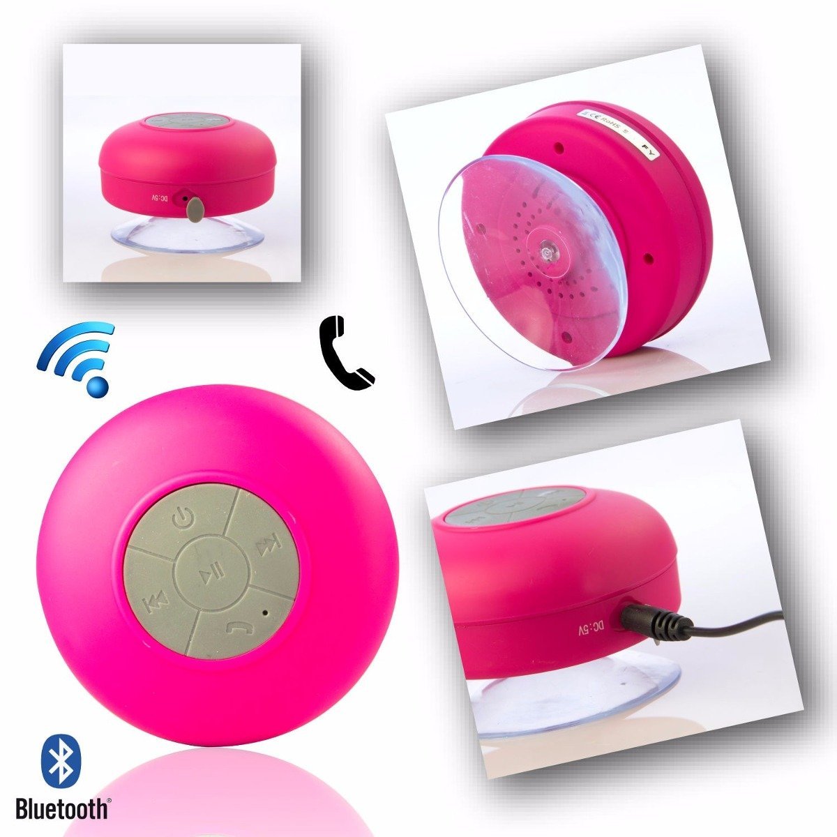 Parlante Alta Voz Recargable Ducha Bluetooth Resiste Agua
