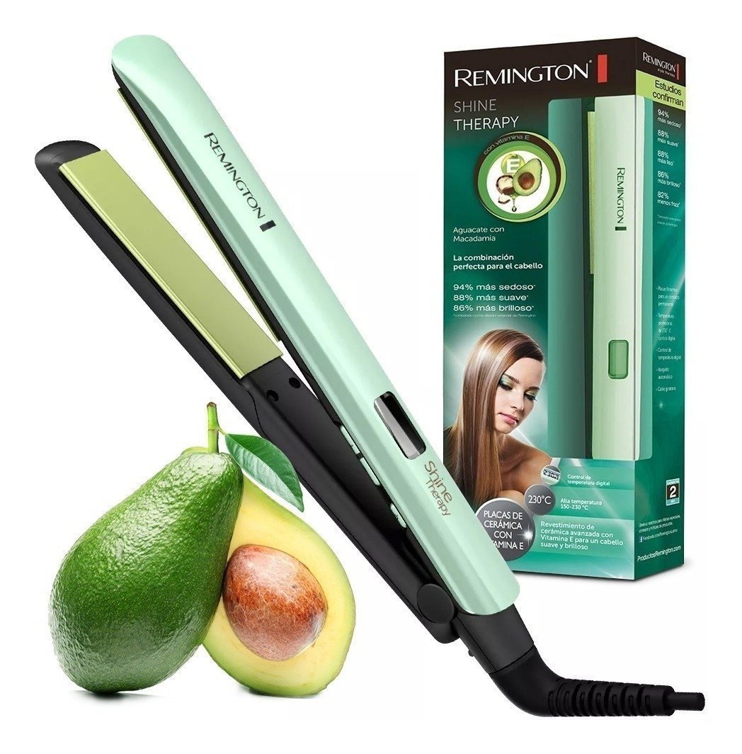 Plancha Alisadora Remington Therapy con Aguacate 🥑 Cuidado y Brillo