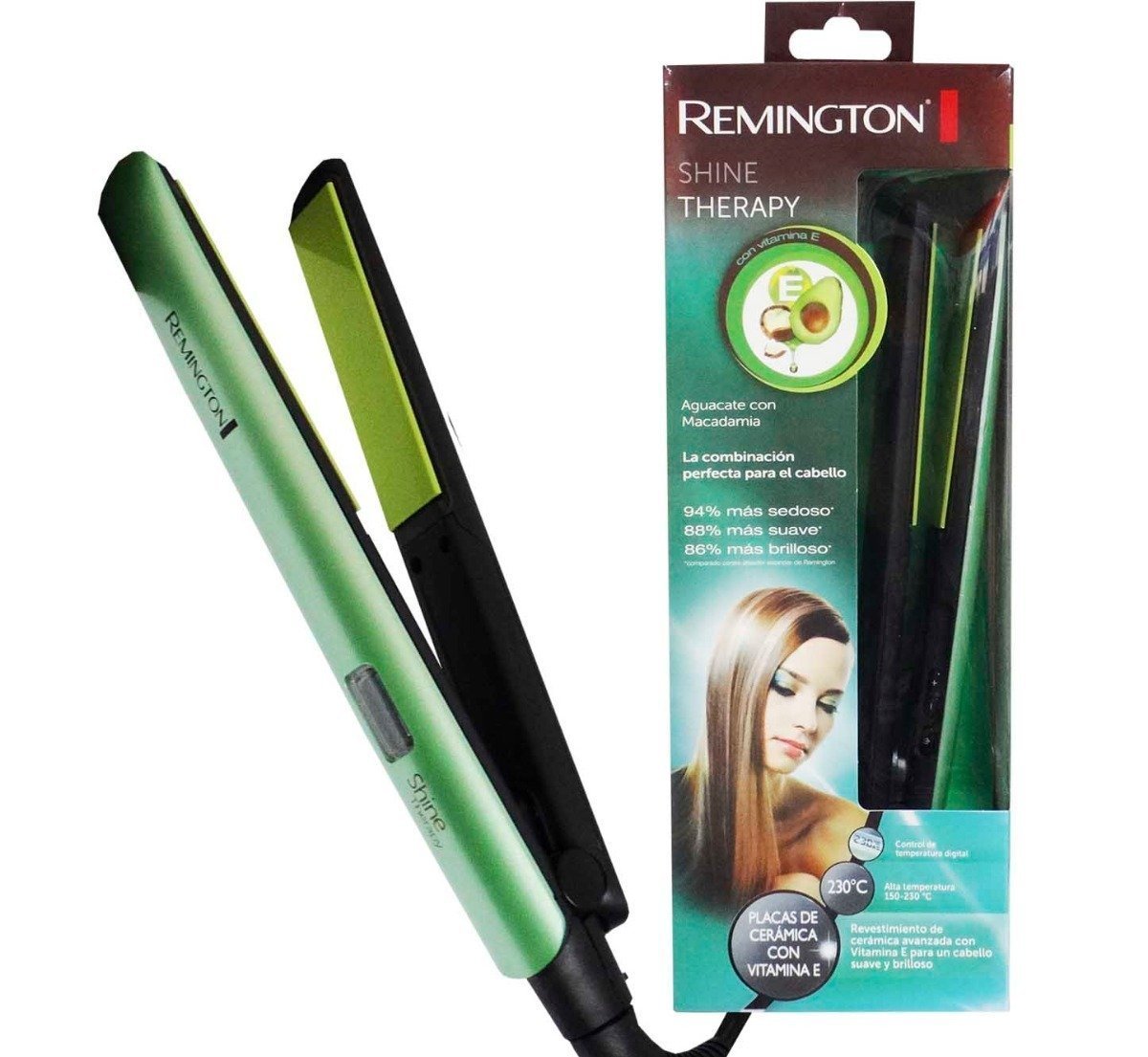 Plancha Alisadora Remington Therapy con Aguacate 🥑 Cuidado y Brillo